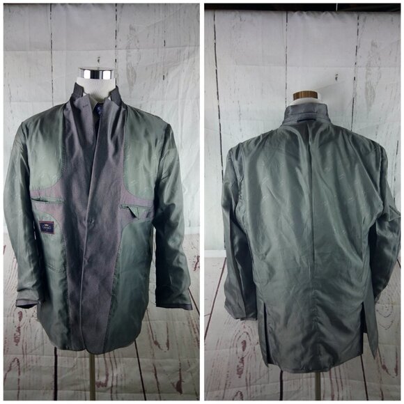 Carlo Lusso 150 44R 2 Button Gray Birdseye 2pc Suit 38x28 Flat Front - Picture 10 of 15